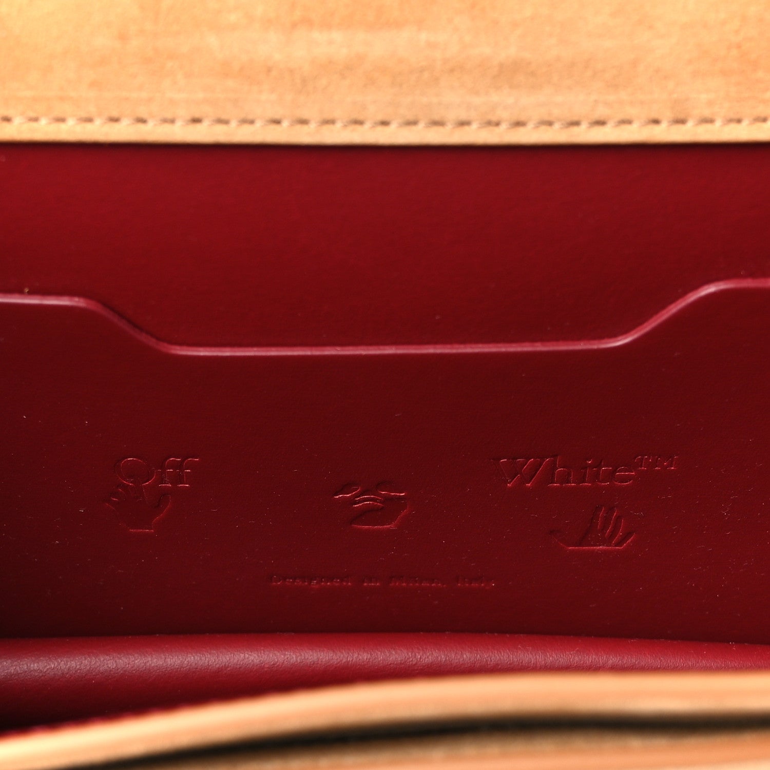 Off-White Suede Jitney 1.4 Bag Beige 5 of 9