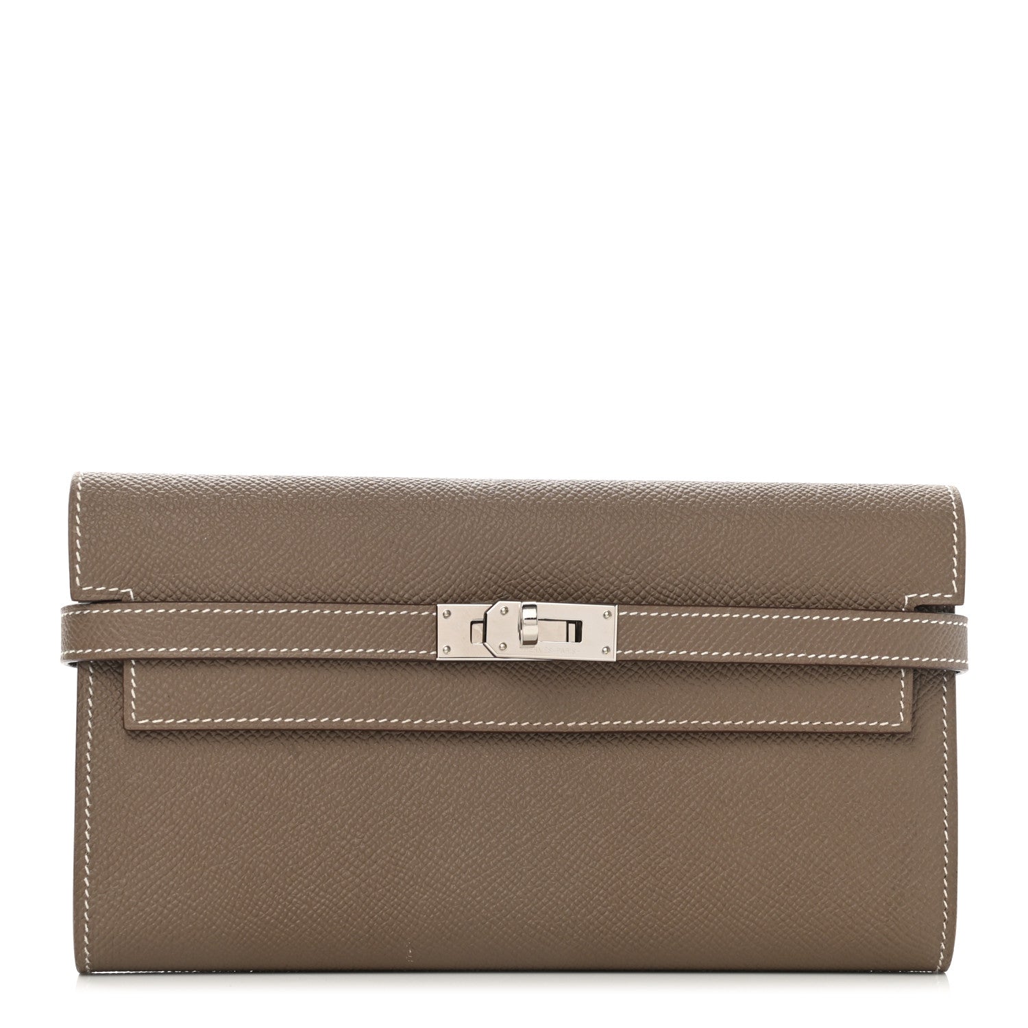 Hermes Epsom Kelly Longue Wallet Etoupe 1 of 10