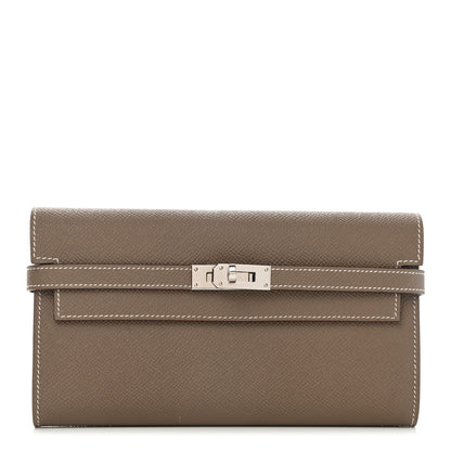 Hermes Epsom Kelly Longue Wallet Etoupe 1 of 10