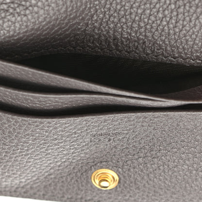 Gucci Grainy Calfskin Zumi Chain Card Case Wallet Dusty Grey 7 of 7