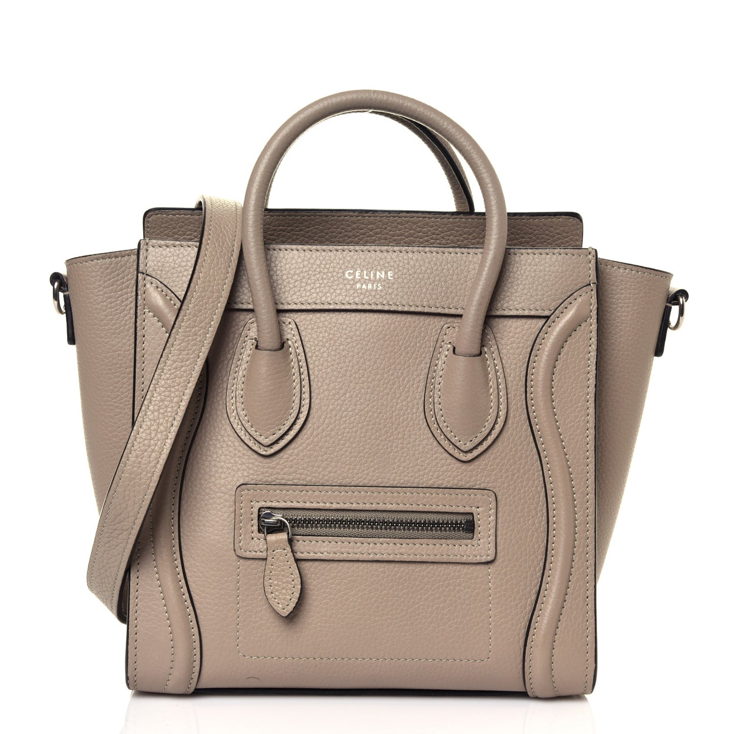 Drummed Calfskin Nano Luggage Dune