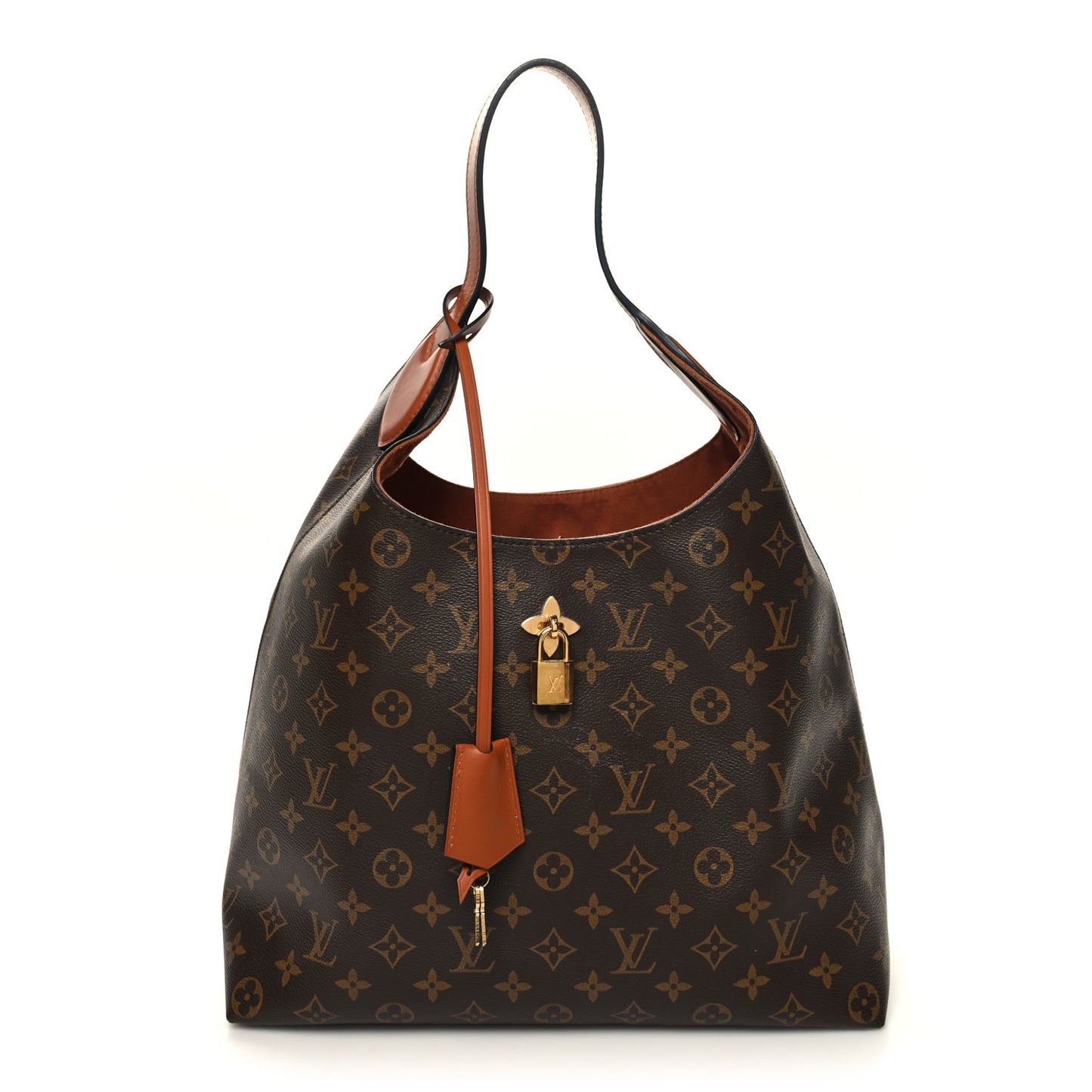 Monogram Flower Hobo Caramel