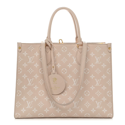 Louis Vuitton Empreinte Monogram Spring In The City Onthego MM Beige Pink Yellow 1 of 9