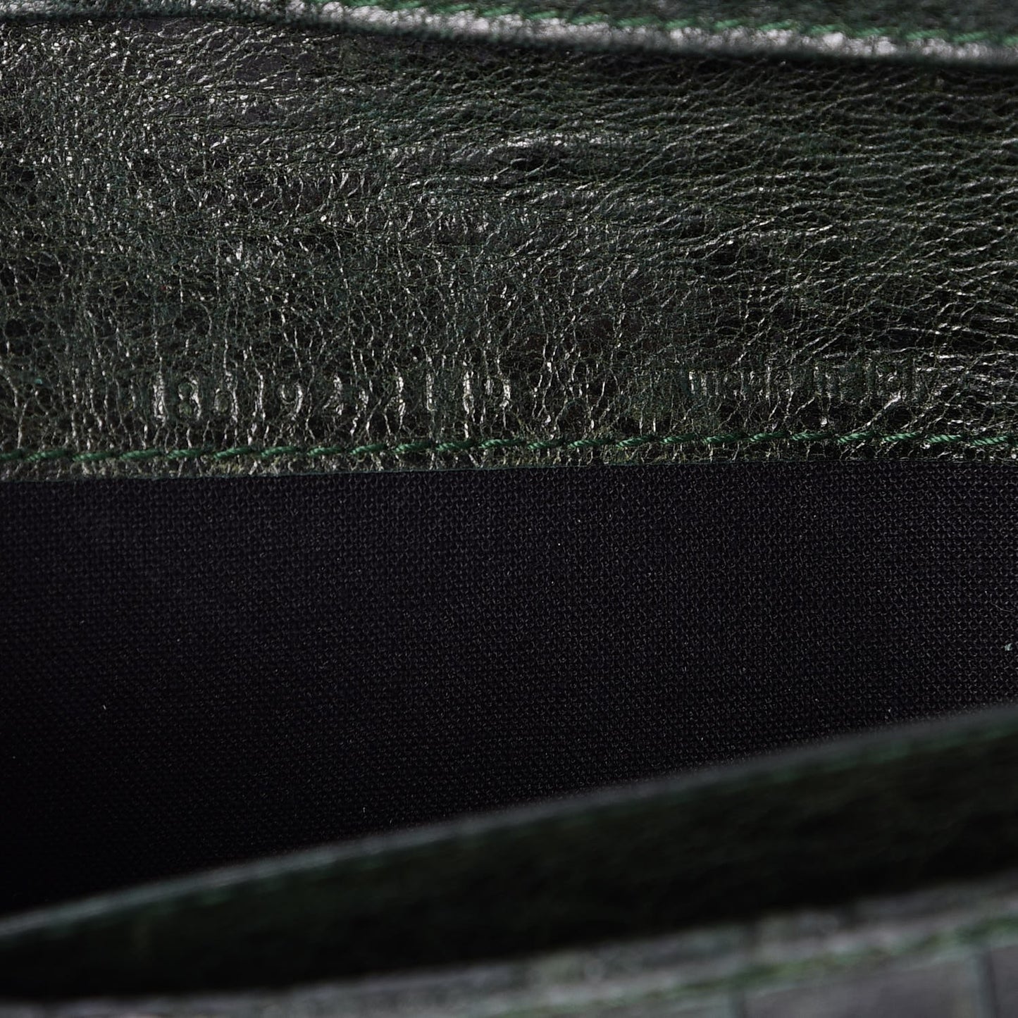 Chevre Giant 12 Silver Hardware Compagnon Wallet Evergreen