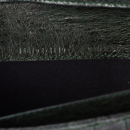 Balenciaga Chevre Giant 12 Silver Hardware Compagnon Wallet Evergreen 10 of 12