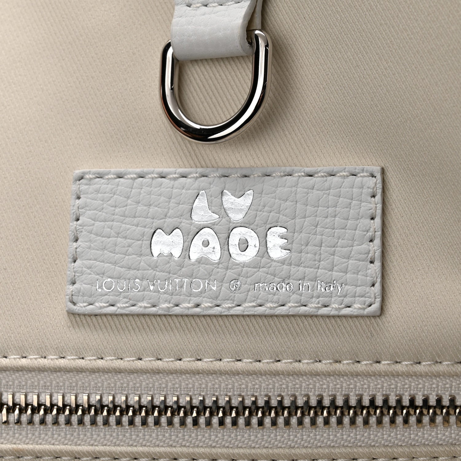 Louis Vuitton X NIGO Calfskin Tiger Journey Tote White 6 of 9