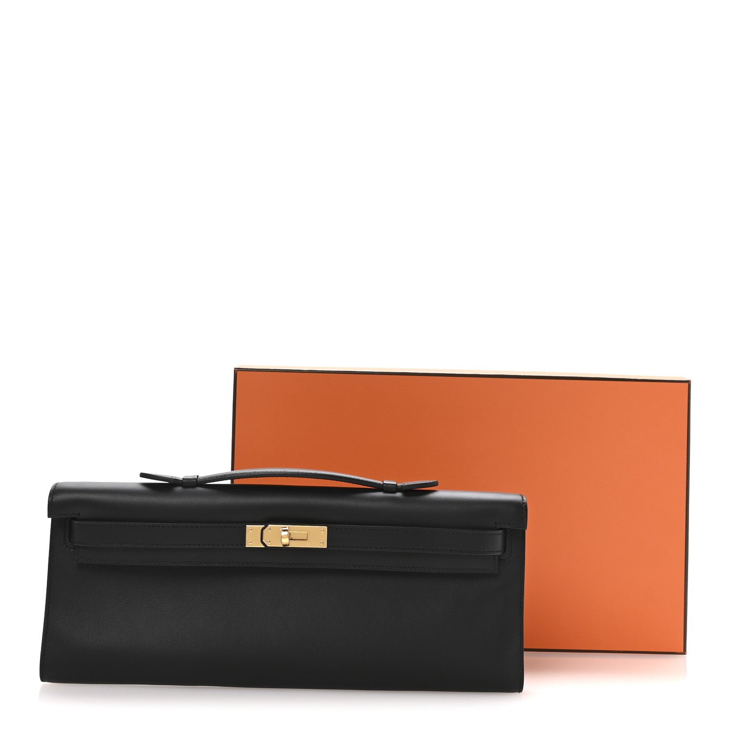 Hermes Swift Kelly Cut Clutch Pochette Black 8 of 8