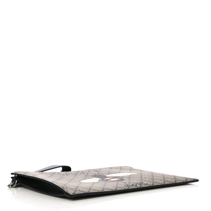 Gucci GG Supreme Monogram Blind For Love Wristlet Pouch Black 4 of 10