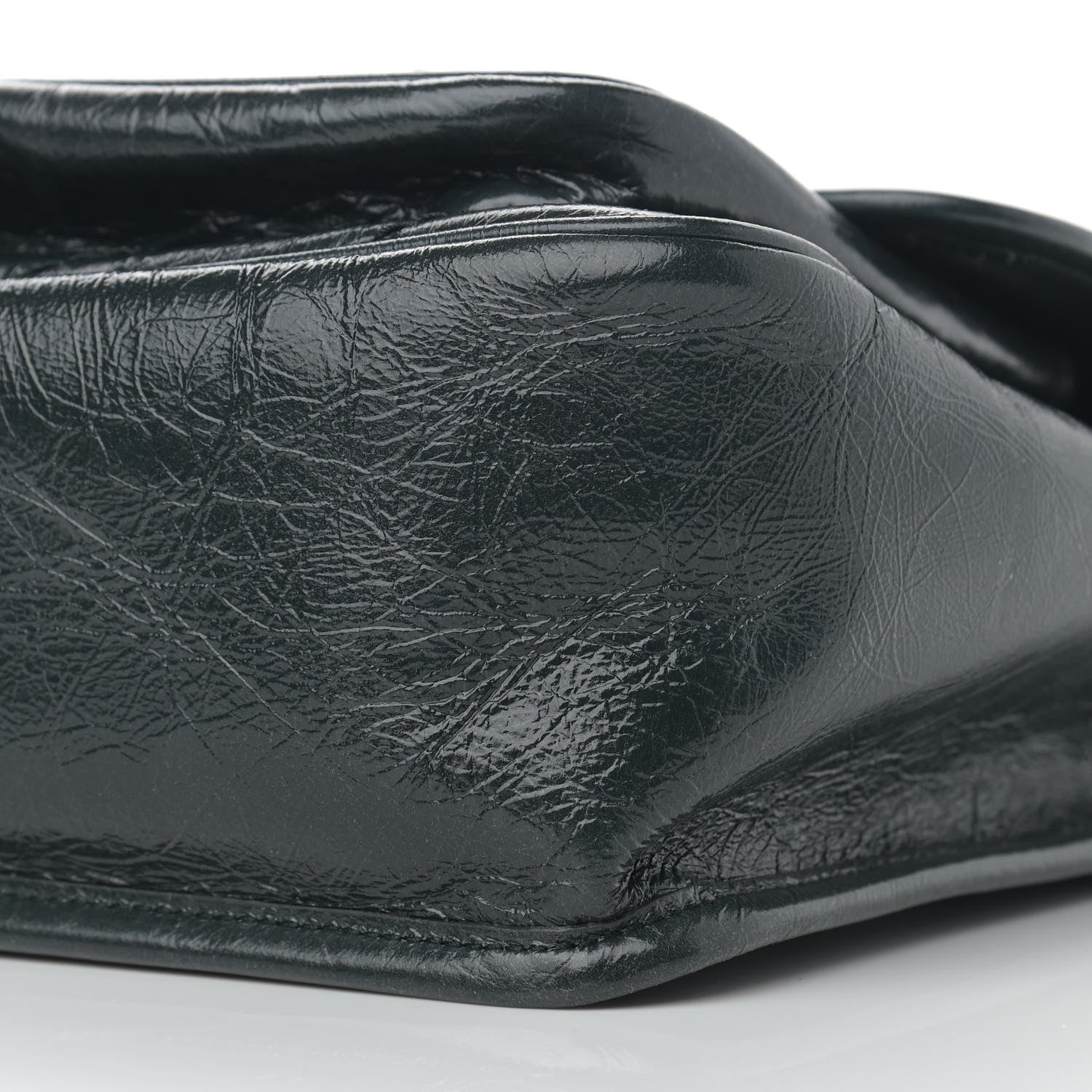 Saint Laurent Crinkled Calfskin Matelasse Monogram Medium Niki Chain Satchel Dark Green 11 of 12
