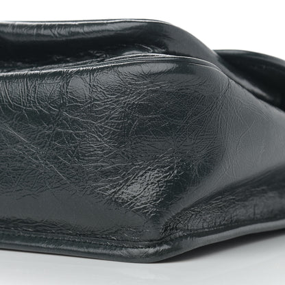 Saint Laurent Crinkled Calfskin Matelasse Monogram Medium Niki Chain Satchel Dark Green 11 of 12