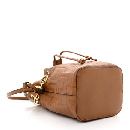 Fendi Vitello Cristallo Nature F is Fendi FF 1974 Embossed Mini Mon Tresor Bucket Bag Cuoio 4 of 10