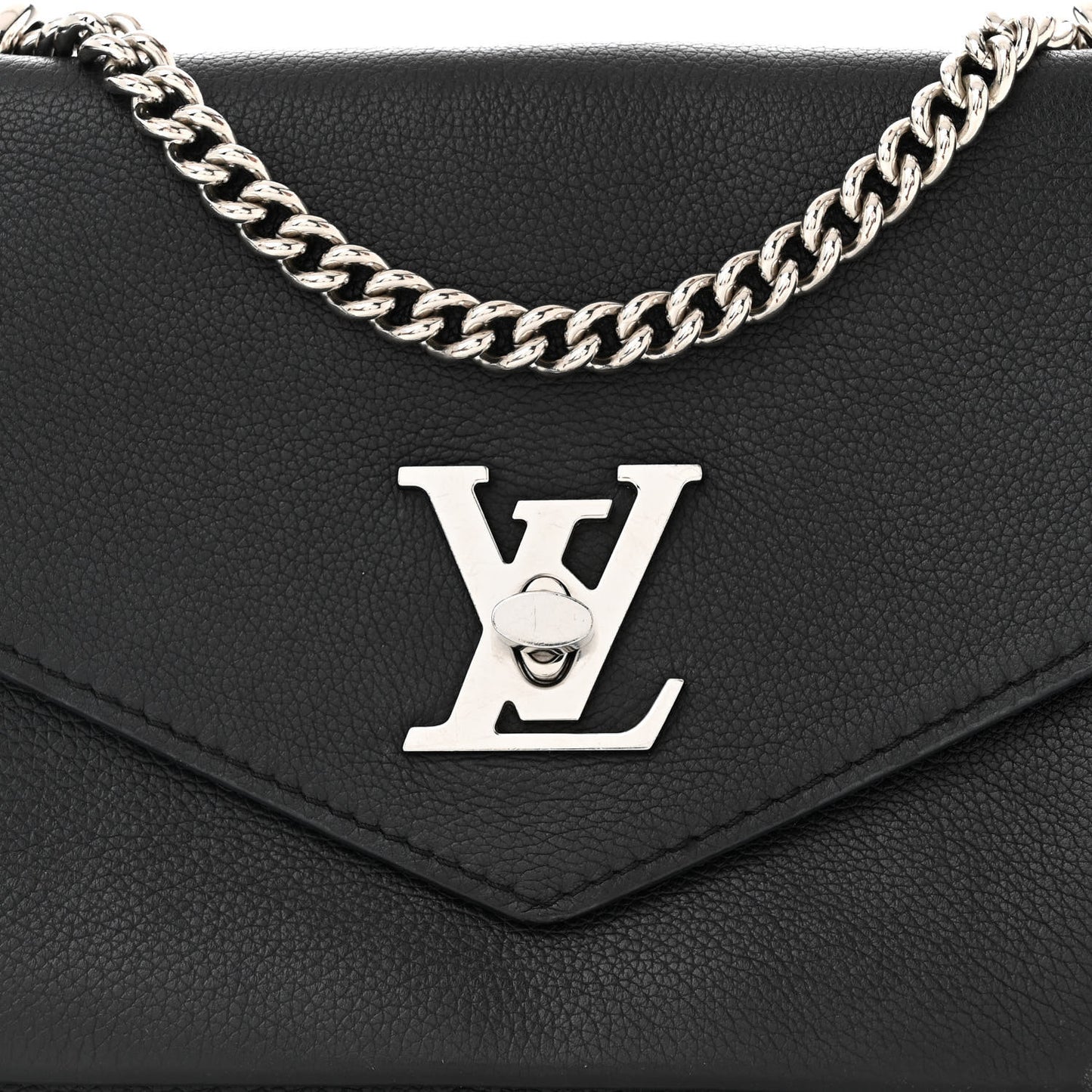 Soft Calfskin My Lockme Chain Bag BB Black