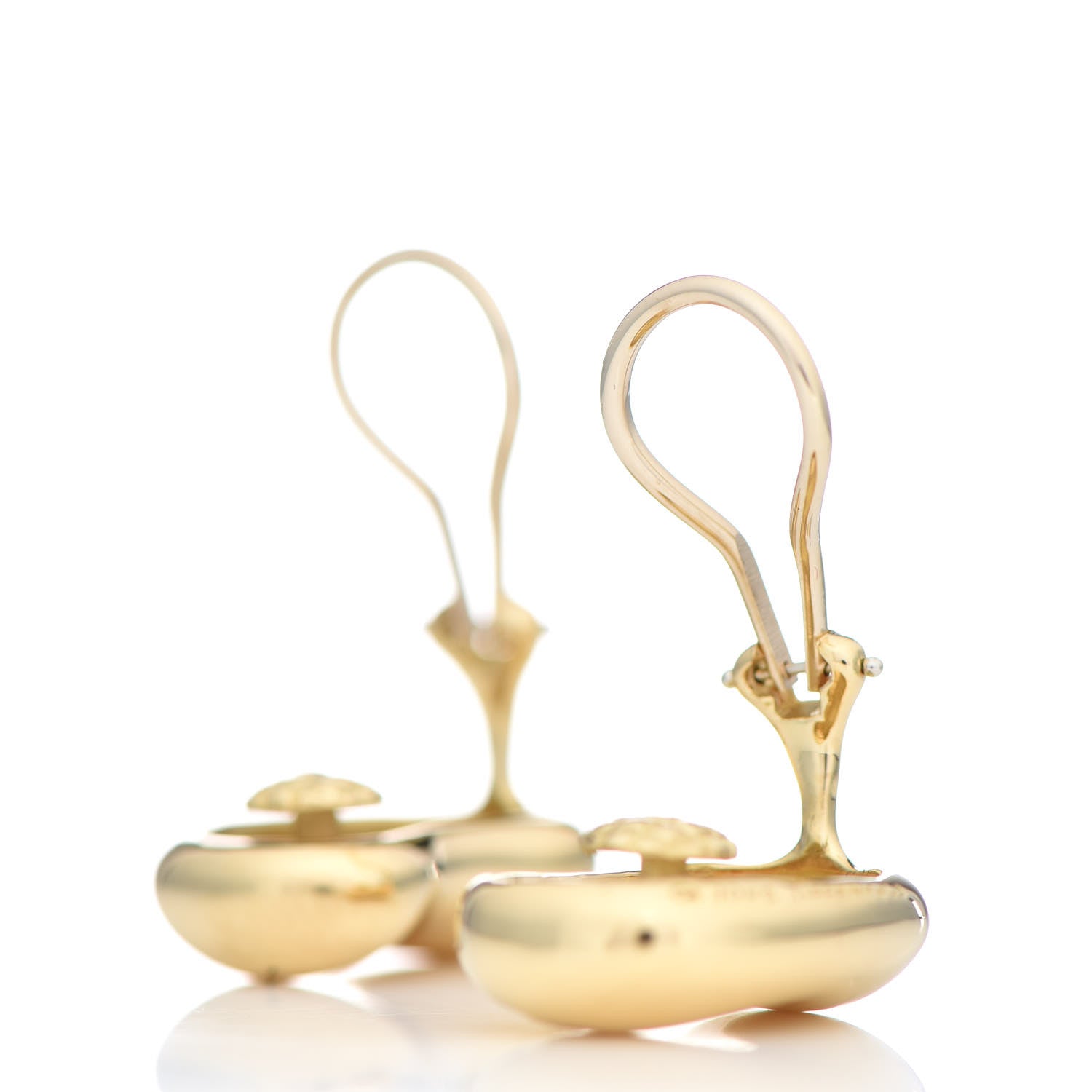 Tiffany 18K Yellow Gold 20mm Elsa Peretti Bean Design Clip-On Earrings 4 of 4