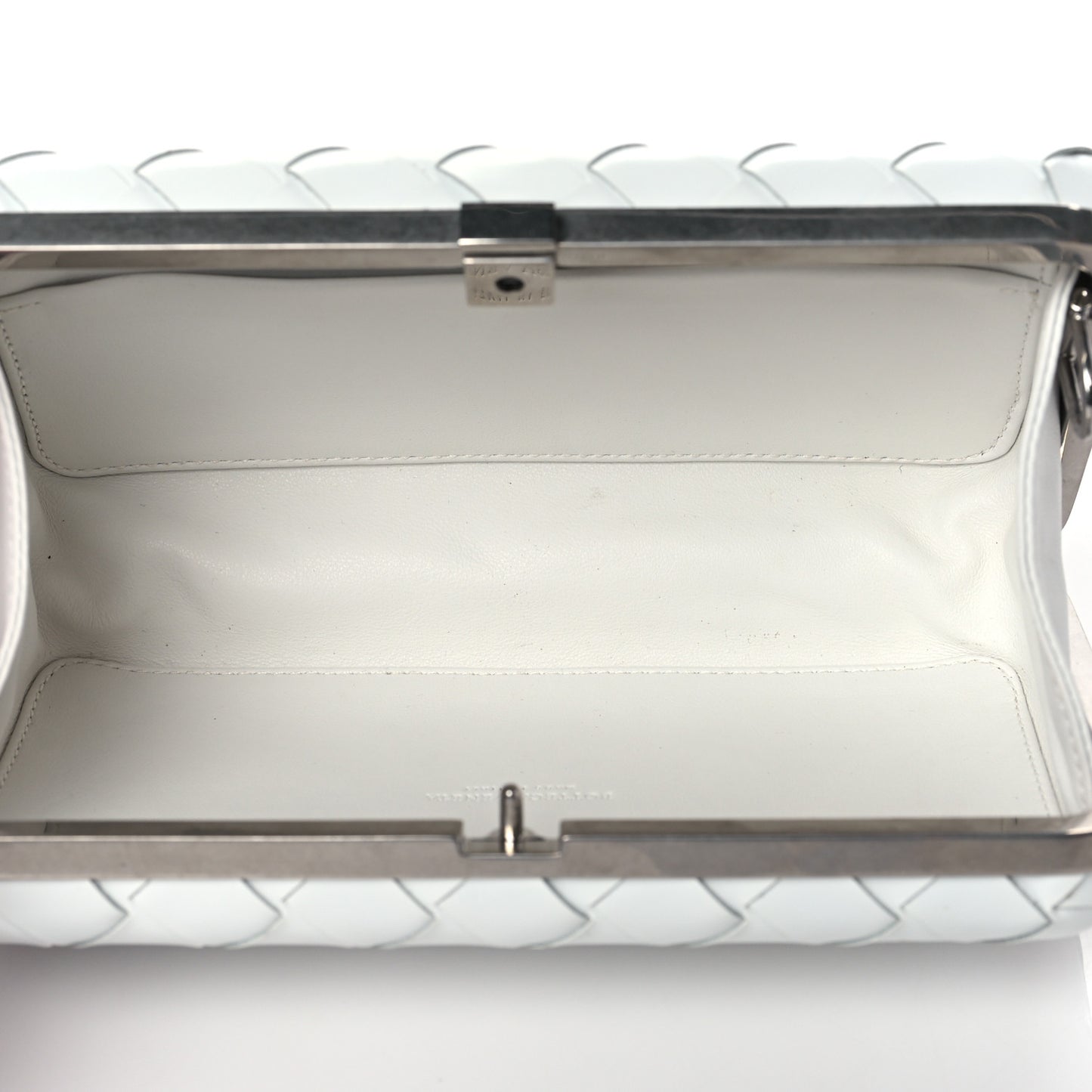 Spazzolato Intrecciato Mens Crossbody Messenger Bag Bianco