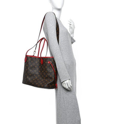 Louis Vuitton Monogram Inside Out Neverfull Bandouliere MM Sari Red 2 of 10
