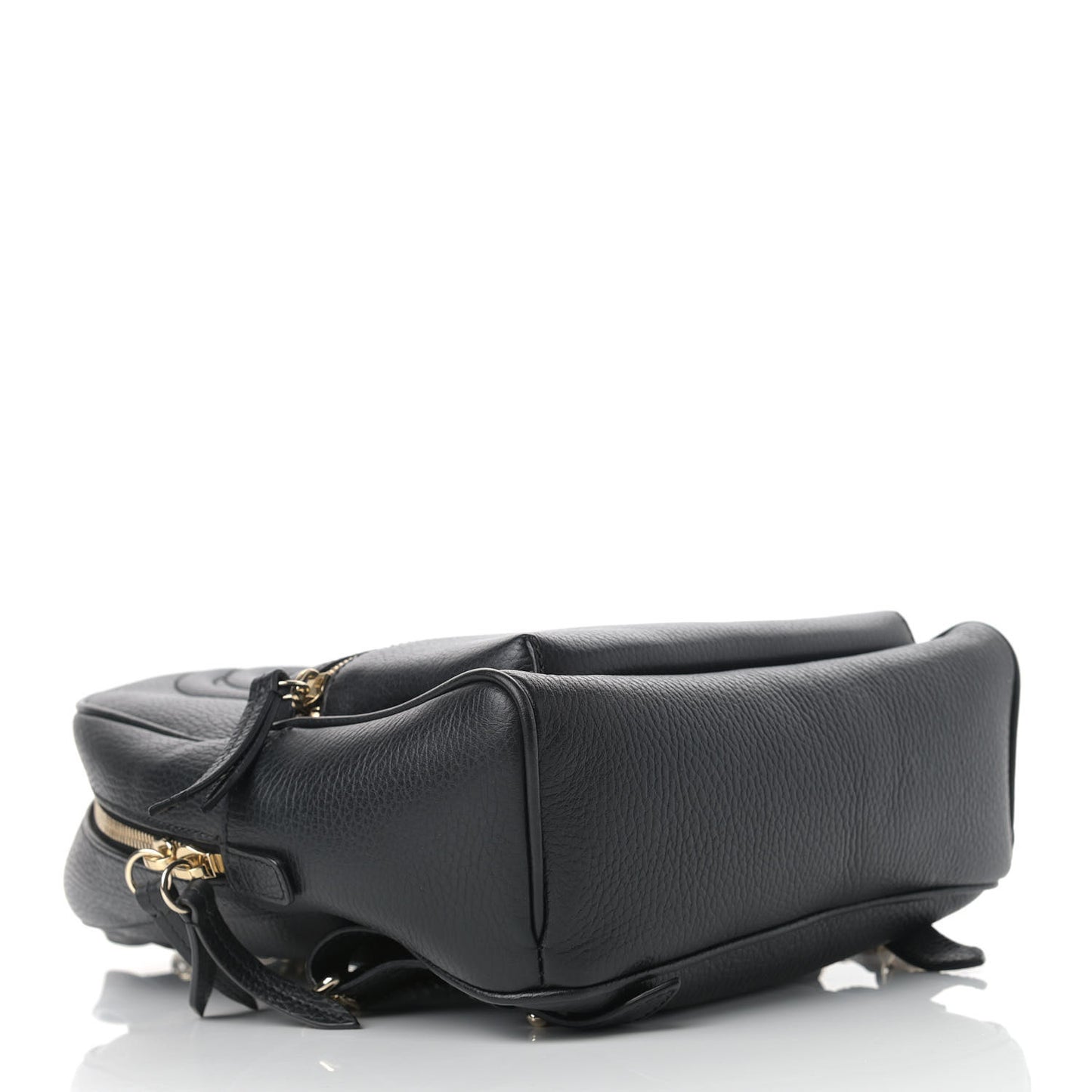 Pebbled Calfskin Soho Chain Backpack Black