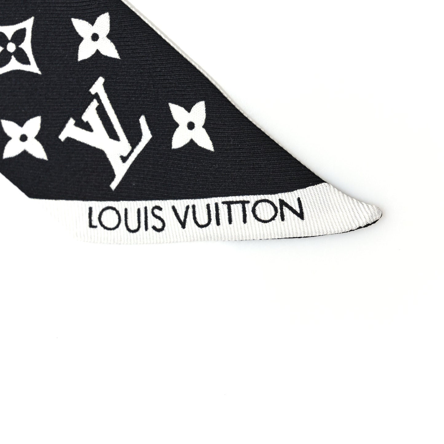 Silk Monogram Infinity BB Bandeau White Black
