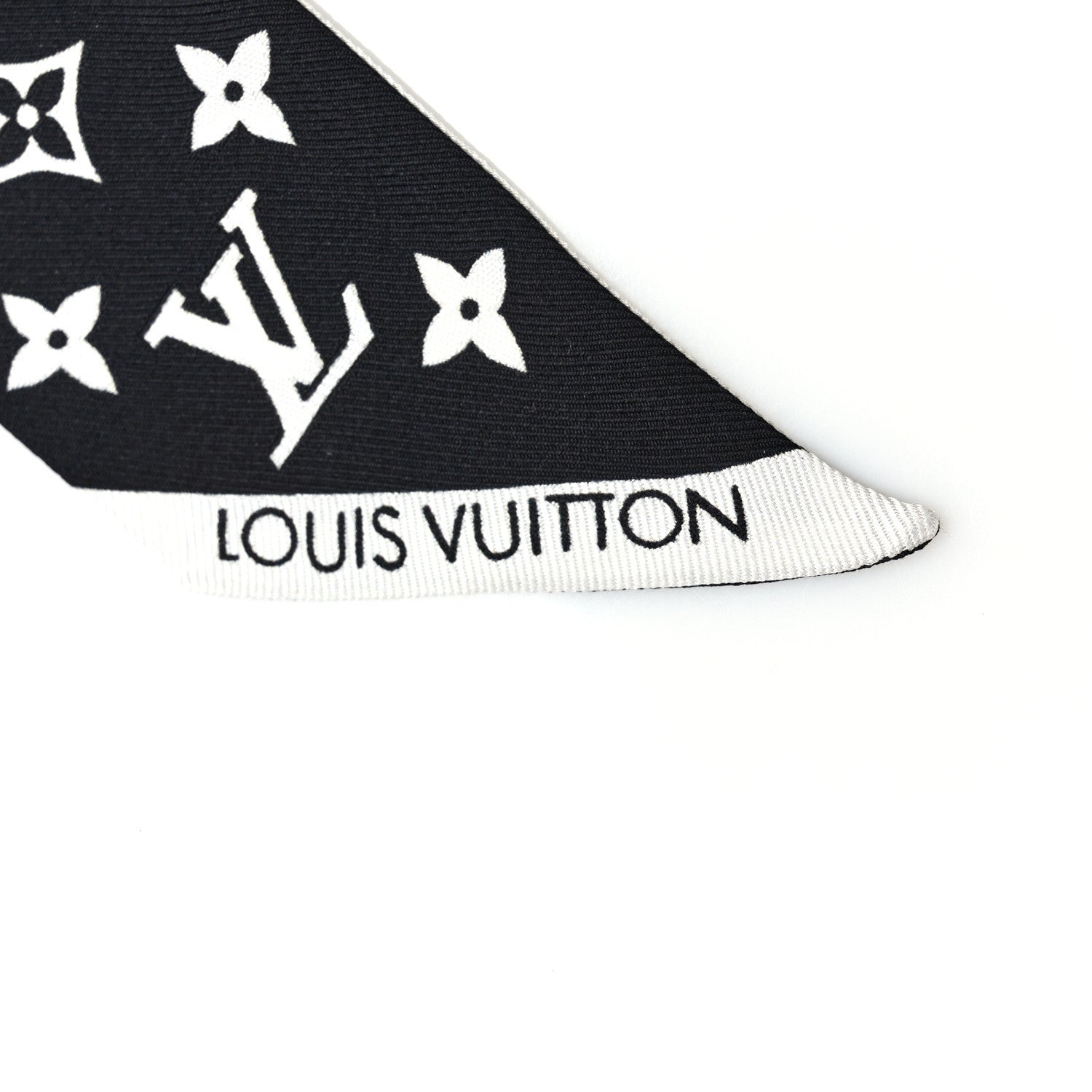 Louis Vuitton Silk Monogram Infinity BB Bandeau White Black 3 of 4