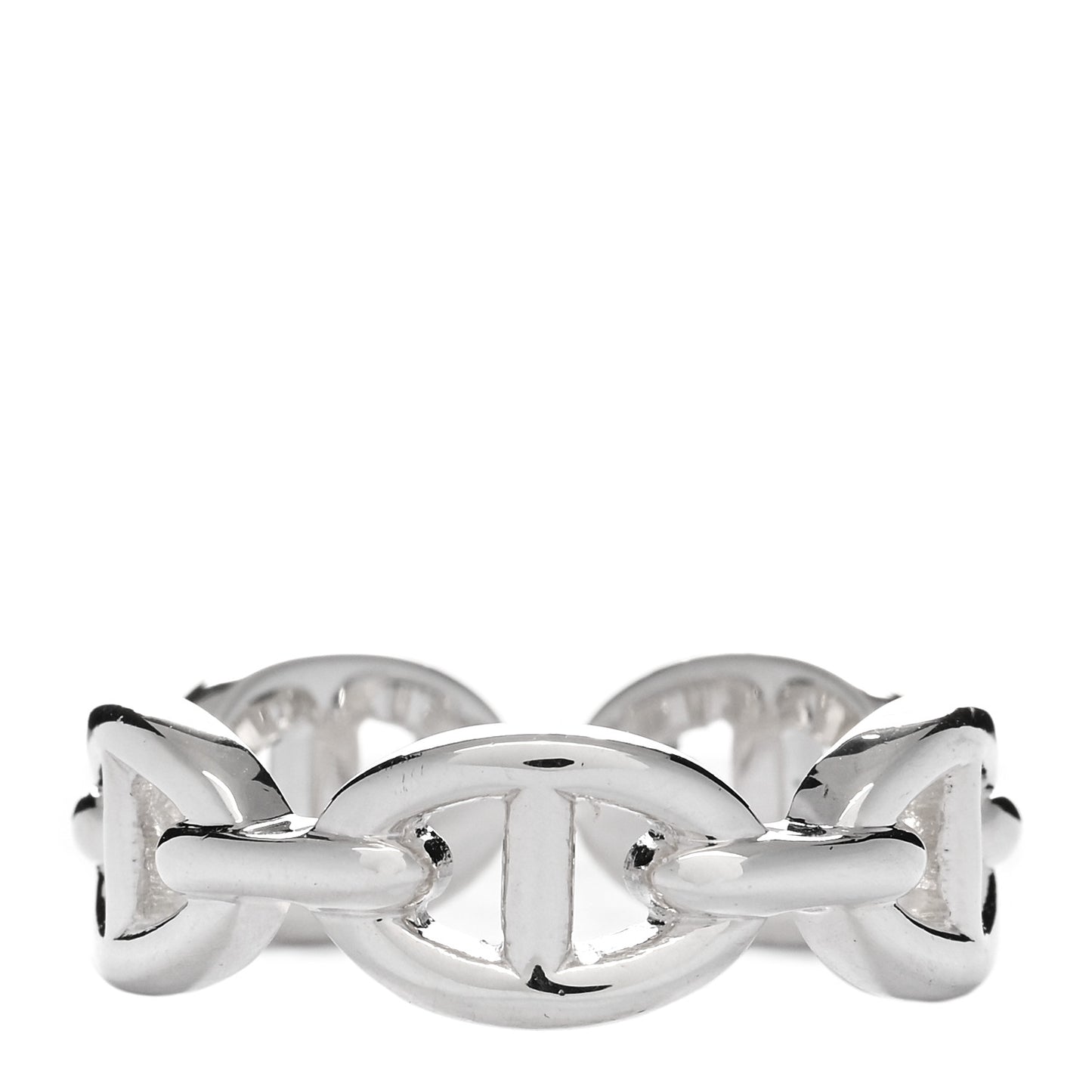 Sterling Silver PM Chaine d'Ancre Enchainee Band Ring 54 7
