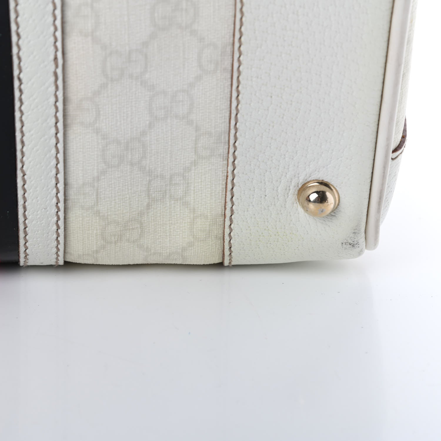 Gucci GG Plus Monogram Web Large Carry On Duffle Bag White 13 of 18