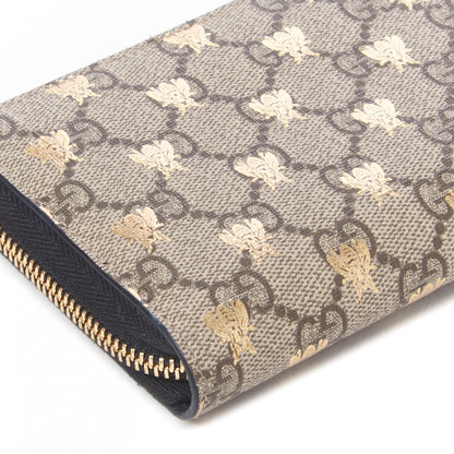 Gucci GG Supreme Monogram Bees Zip Around Wallet 5 of 8