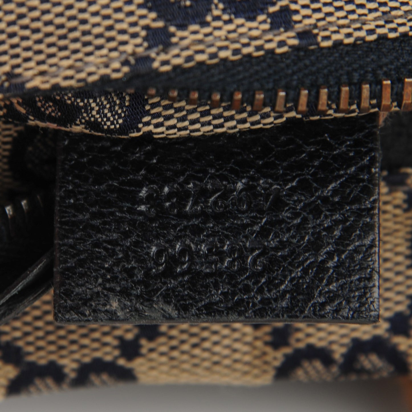 GG Monogram Web Double Pocket Belt Bag Navy