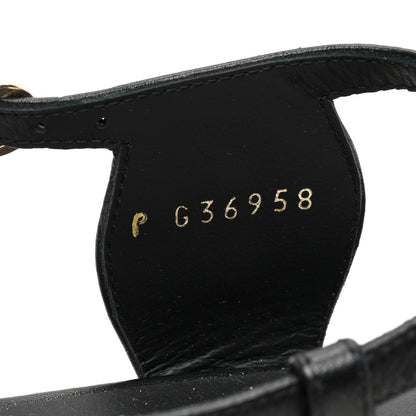 Chanel Lambskin CC Flat Sandals 36 Black 8 of 9