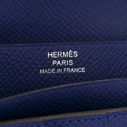 Hermes Epsom Bearn Gusset Wallet Bleu Electrique 6 of 7