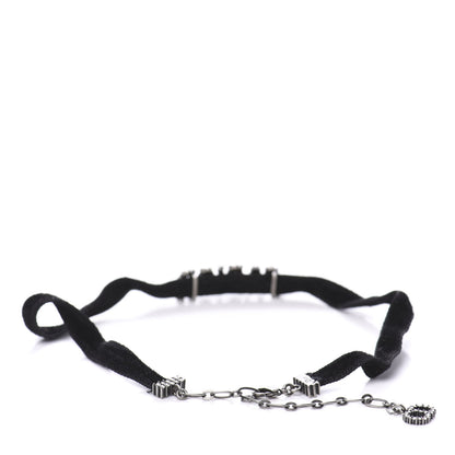 Christian Dior Velvet Crystal J’Adior Choker Necklace Black 3 of 5