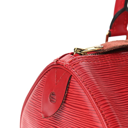 Louis Vuitton Epi Speedy 25 Castillan Red 11 of 13