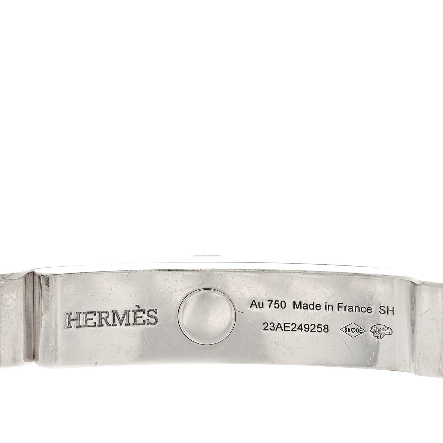 18K White Gold Diamond TPM Kelly Gourmette Bracelet SH