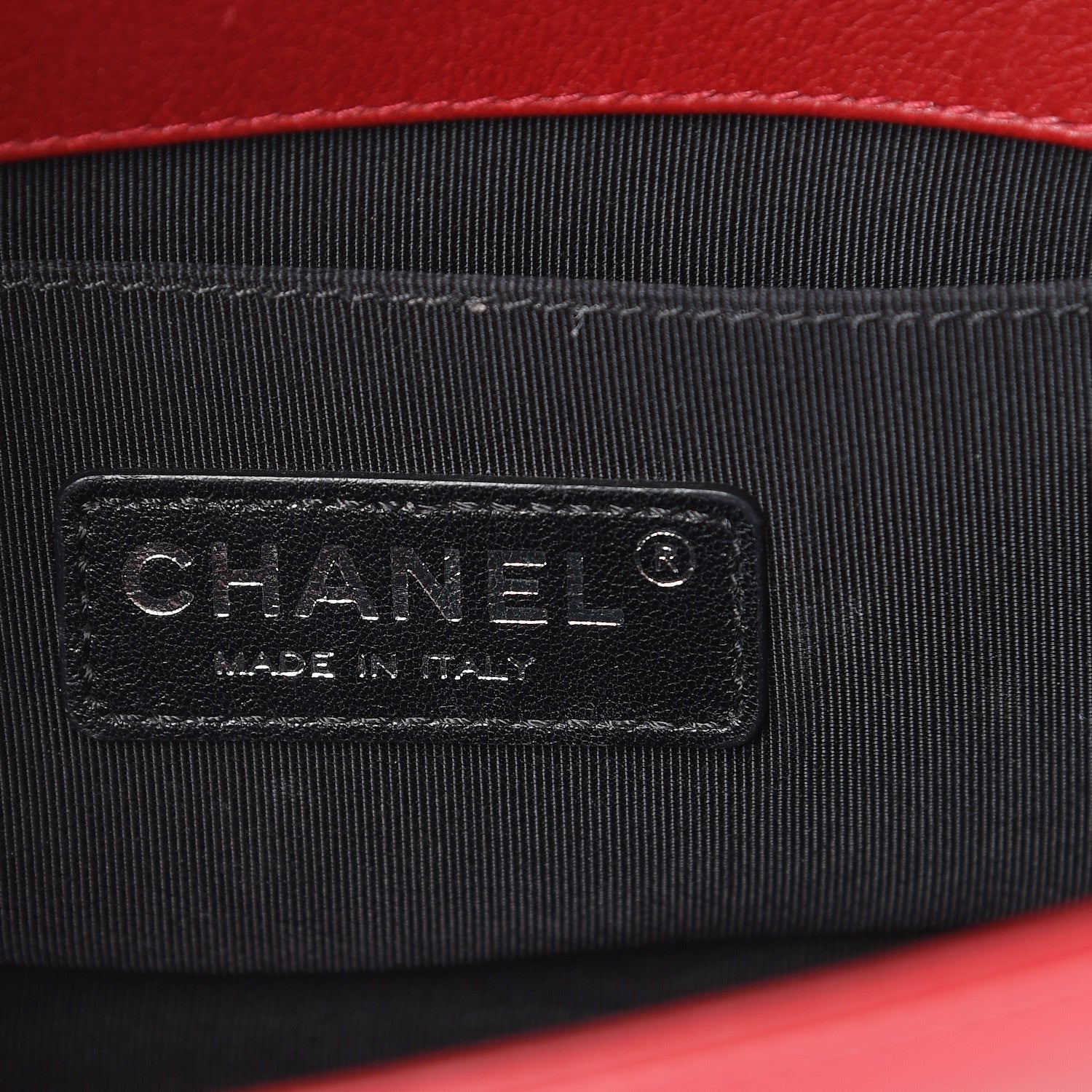 Chanel Patent Calfskin Quilted Small Plexiglass Boy Flap Red 5 of 11