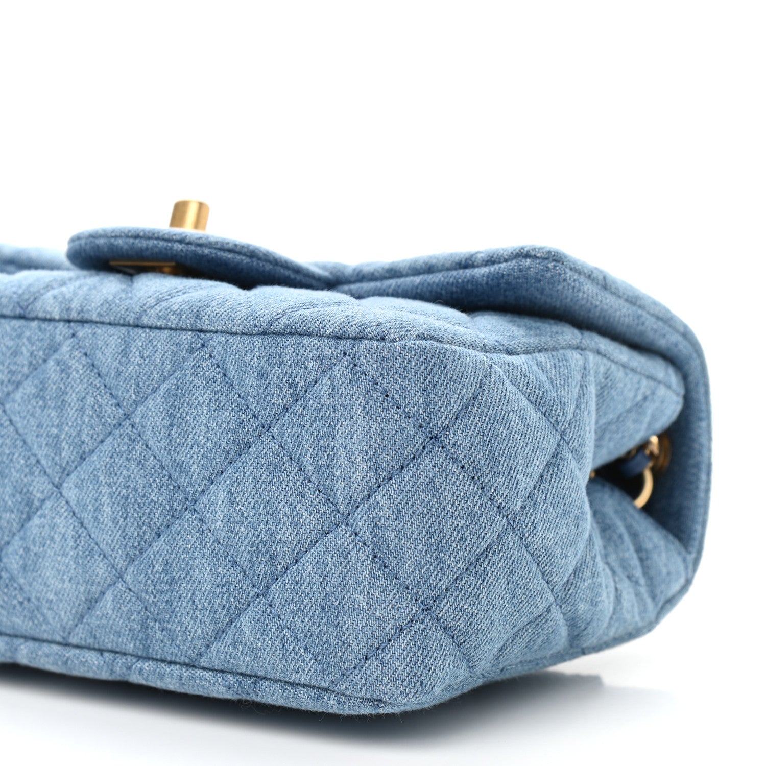 Chanel Denim Quilted Mini Pearl Crush Flap Blue 10 of 10