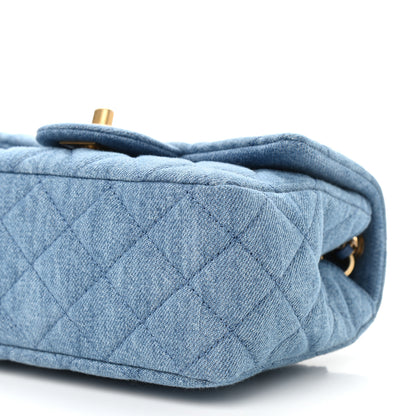Chanel Denim Quilted Mini Pearl Crush Flap Blue 10 of 10