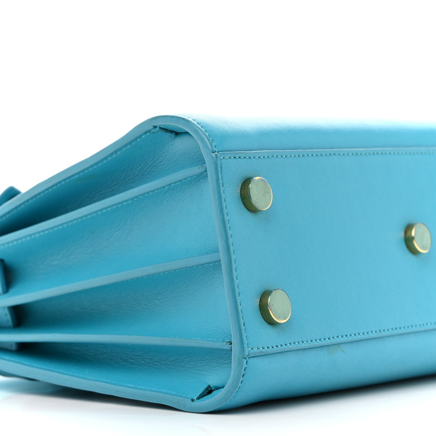 Saint Laurent Calfskin Nano Sac De Jour Turquoise 17 of 33