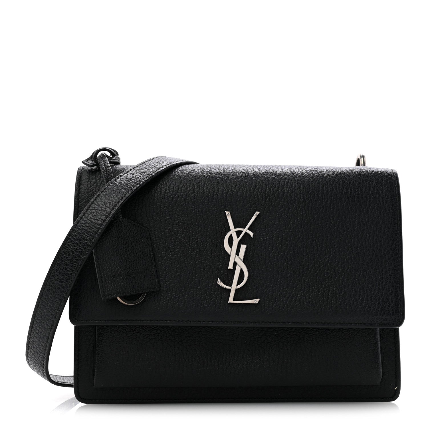 Saint Laurent Calfskin Medium Monogram Sunset Satchel Black 1 of 13