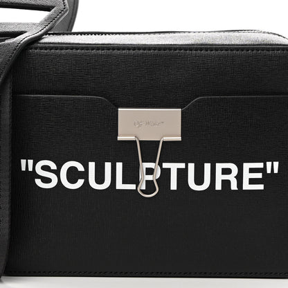 Off-White Calfskin Sculpture Crossbody Bag Black White 8 of 10