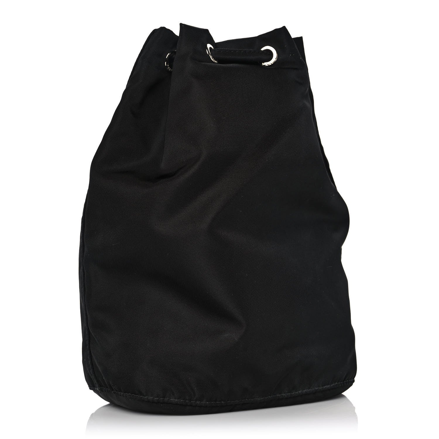 Prada Saffiano Tessuto Nylon Vela Bucket Wristlet Black 3 of 11