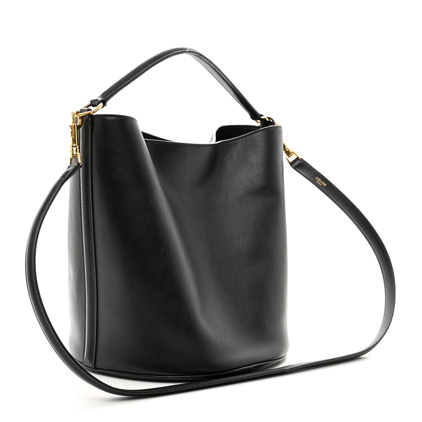 Smooth Calfskin Bucket 16 Bag Black