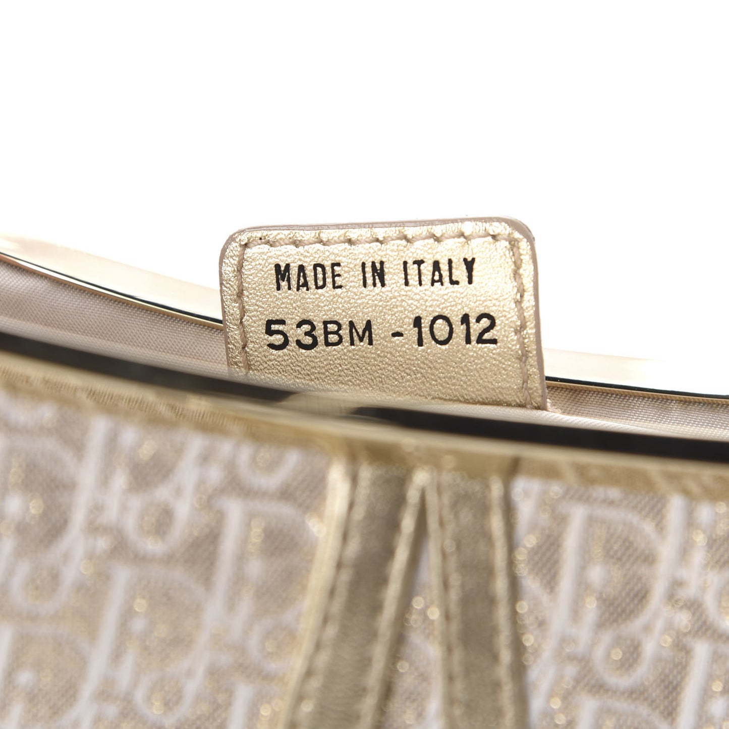 Jacquard Nylon Monogram Evening Frame Saddle Bag White Gold