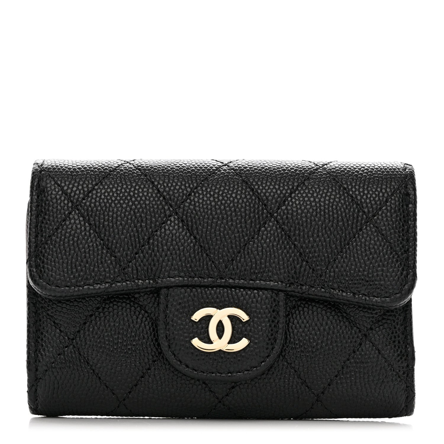 Chanel Caviar Quilted Classic 4 Key Holder Wallet Black 1 of 10