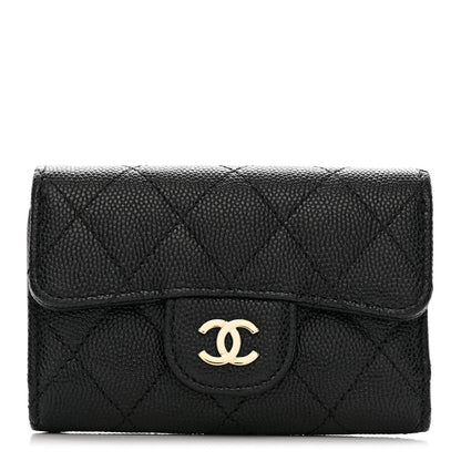Chanel Caviar Quilted Classic 4 Key Holder Wallet Black 1 of 10