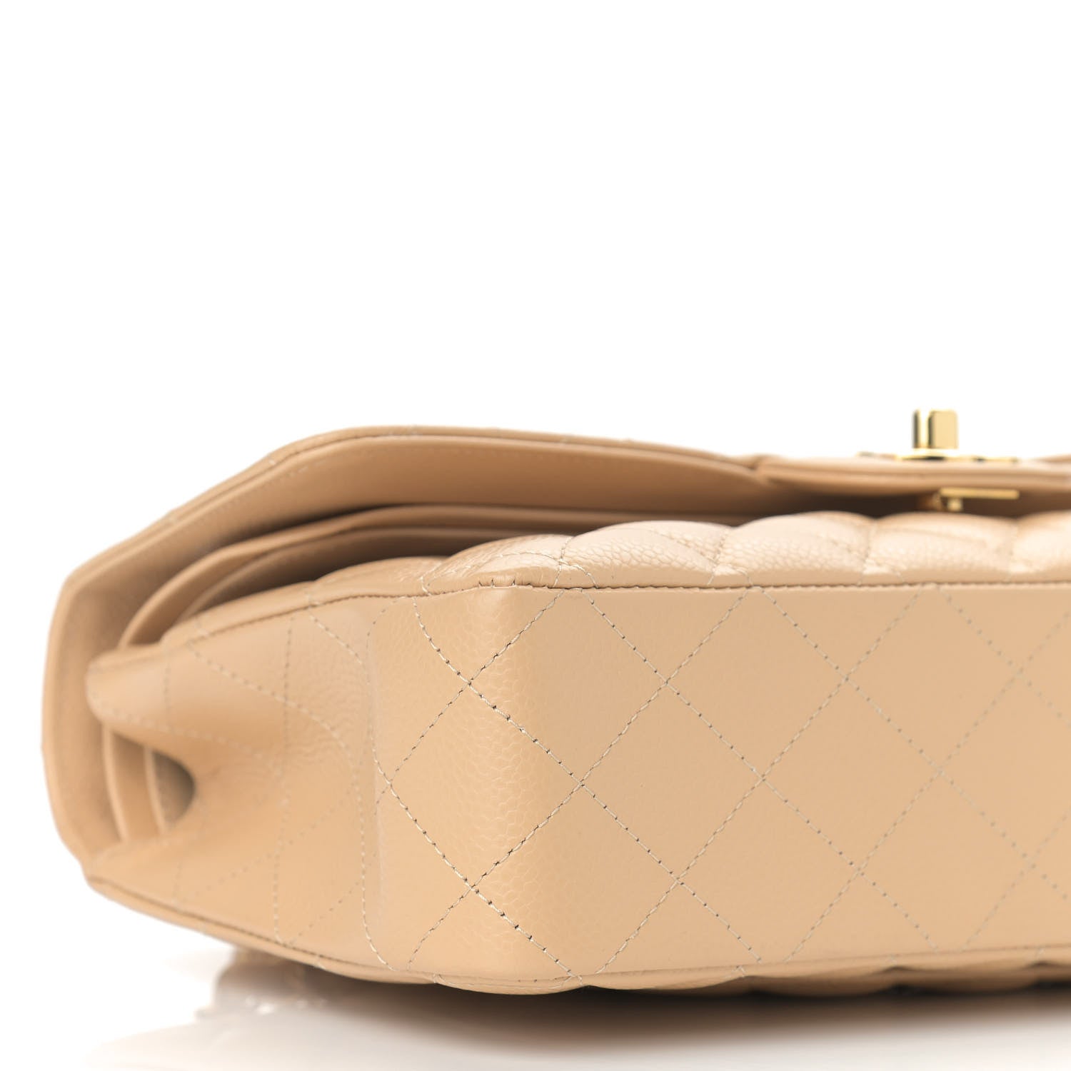 Chanel Caviar Quilted Medium Double Flap Beige 9 of 10