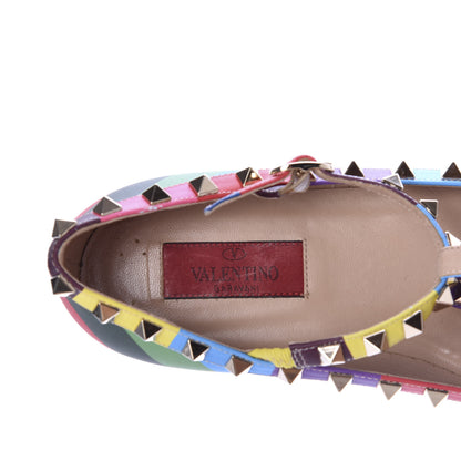 Valentino Garavani Calfskin 1973 Rockstud Cage Ballerina Flats 36.5 Multicolor 8 of 9