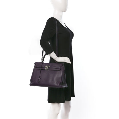 Hermes Taurillon Clemence Kelly Retourne 35 Raisin 2 of 18