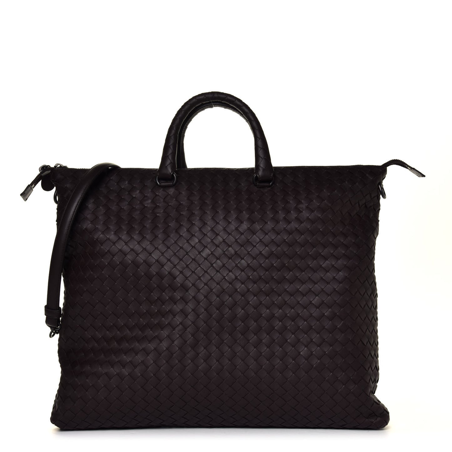 Nappa Intrecciato Medium Convertible Tote Ebano