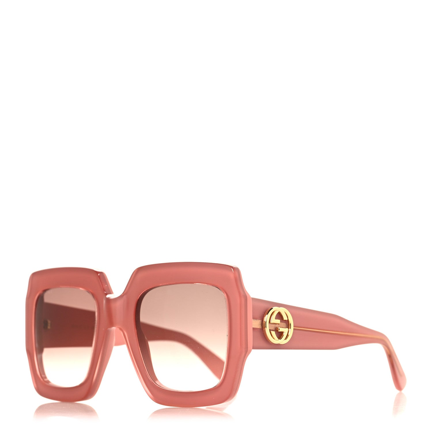 Gucci Square Frame GG0178S Sunglasses Rose Brown 1 of 6