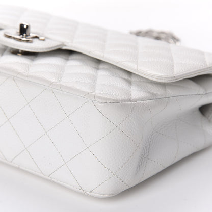 Chanel Caviar Quilted Medium Double Flap White 7 of 17