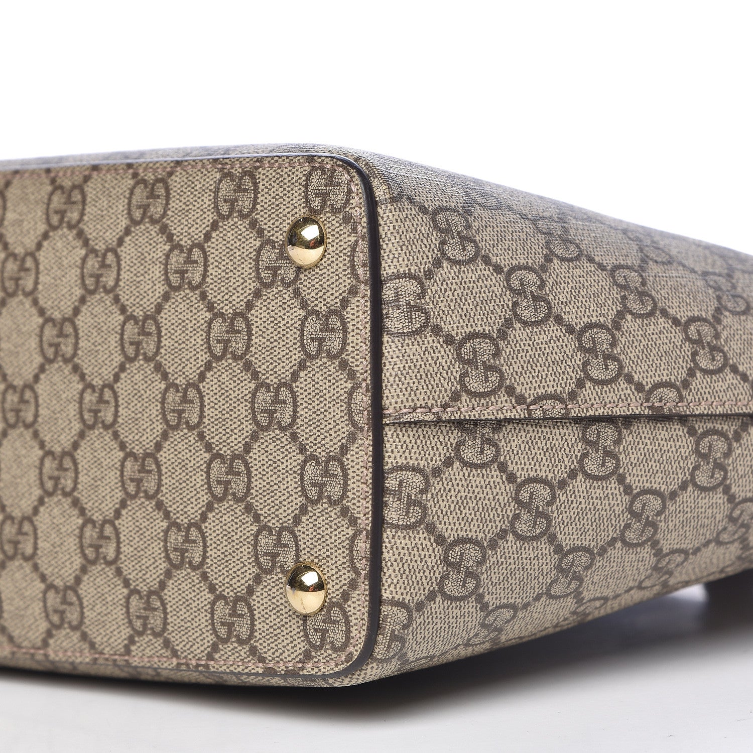 Gucci GG Supreme Monogram Medium Zippered Bucket Tote Beige Tuscany 9 of 10