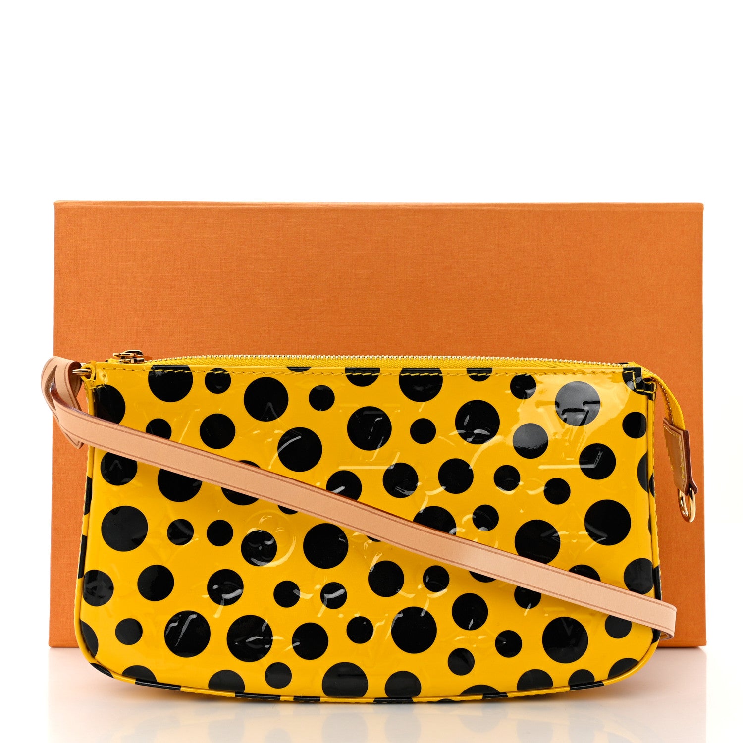 Louis Vuitton Vernis Kusama Infinity Dots Pochette Accessories Yellow 8 of 8